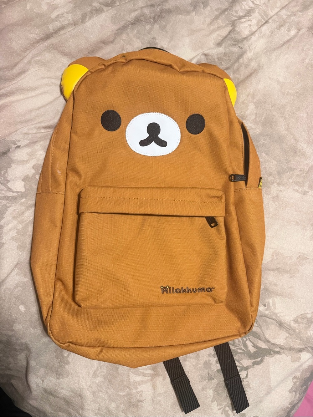 Rilakkuma Kids Brown Bear Backpack - Cute Brown School Bag